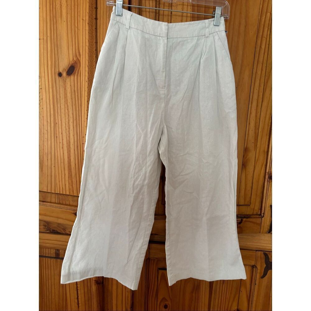 ASOS Linen Blend Wide Leg Pants